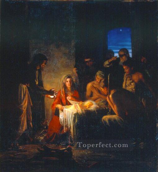 die Geburt Christi Religion Carl Heinrich Bloch Ölgemälde